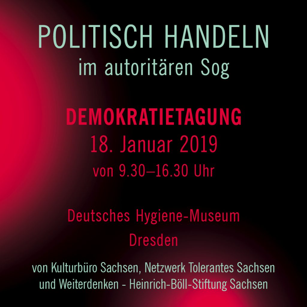 Banner Tagung "Politisch Handeln im autoritären Sog" 2019
