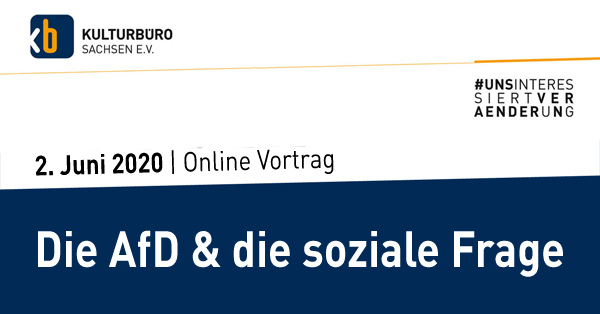 Banner Webinar 2. Juni 2020: Die AfD und die soziale Frage