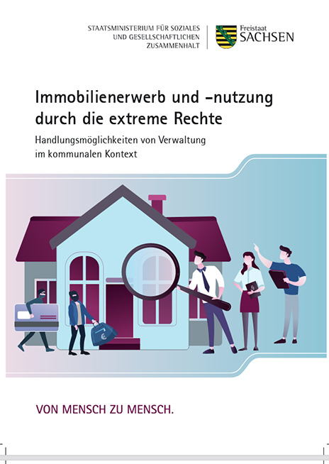 Cover Broschüre "Immobilienerwerb und -nutzung durch die extreme Rechte", 2022